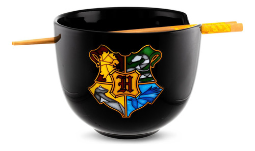 Juego De Vajilla Ramen De Cerámica Con El Escudo De Hogwarts