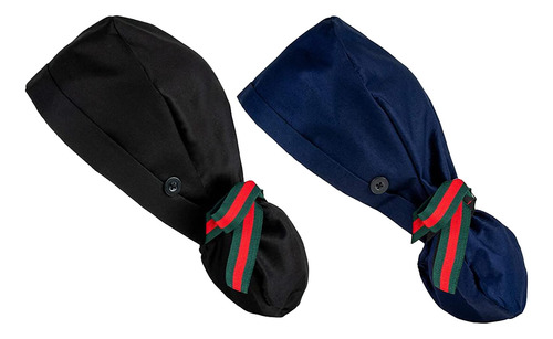 Foheel Gorra De Cirugia, Gorra De Trabajo Con Botones Y Cint