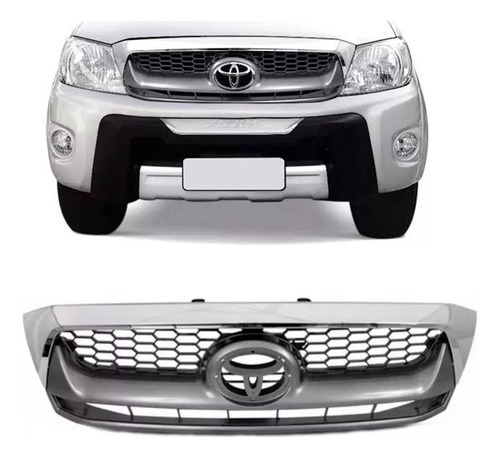 Parrilla De Frente Toyota Hilux 2008 /2011 Cromada