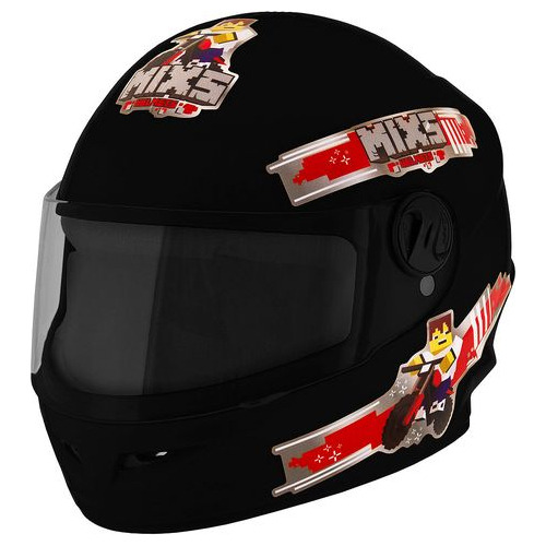 Casco Niños Mixs Negro Brillante -thormoto-