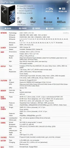 Oneplus Open 5g Cph2551 16gb 512gb Dual Sim Duos One Plus
