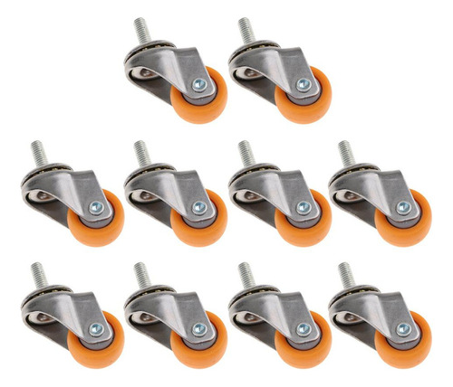 Rod Mount Swivel Caster Wheel 10 Pcs