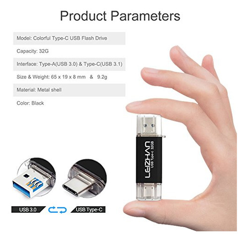 Unidad Flash Usb C Leizhan De 32 Gb, Tipo C, Para Samsun