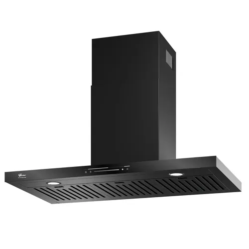 Coifa De Parede Fischer Platinium 90 Cm Preto Controle Gesto Promo Wave