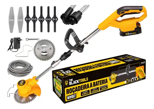 Roçadeira Aparador Grama A Bateria Recarregável 21v 750w Profissi...
