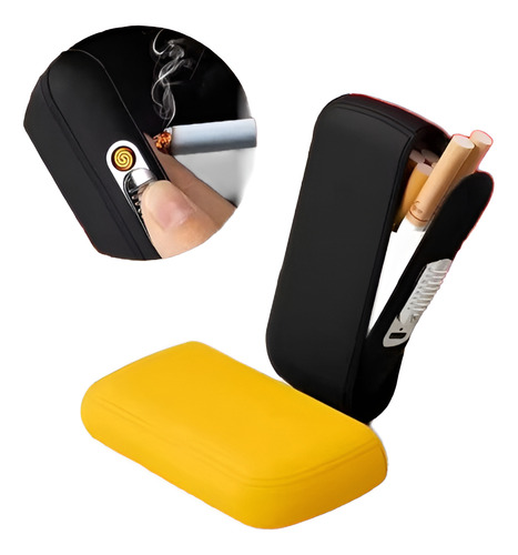Cigarrera De Lujo Con Encendedor Usb Recargable