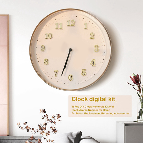 Kit De Números De Reloj De Pared Con Números Arábigos Para H