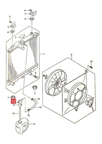 Tapon Deposito Agua Radiador Suzuki Alto K10 2009-14