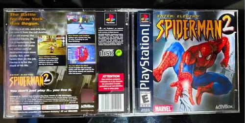 Spider-Man 2: Enter Electro Jogo PS1 Midia Fisica