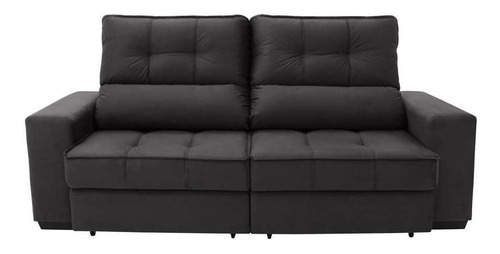 Sofá Retrátil E Reclinável 3 Lugares Oppel I Suede Cinza