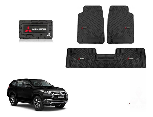 Tapetes 3pz Bt Logo Mitsubishi Montero Sport 2018 A 2020