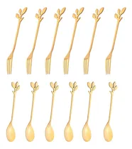 Comprar Juego 6 Cucharas Y 6 Tenedores Para Café Té Postres Botana
