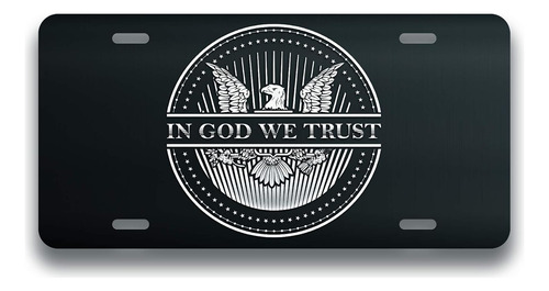 In God We Trust Silver Seal - Placa De Matrícula De Metal No