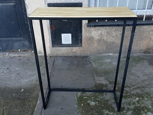 Mesa Barra Desayunador Con Madera De Pinto, 100x25x110 Alto
