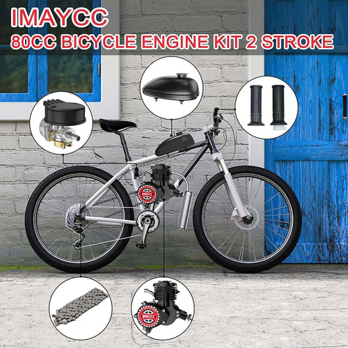 Imaycc Kit De Motor De Bicicleta De 80 Cc De 2 Tiempos, Para