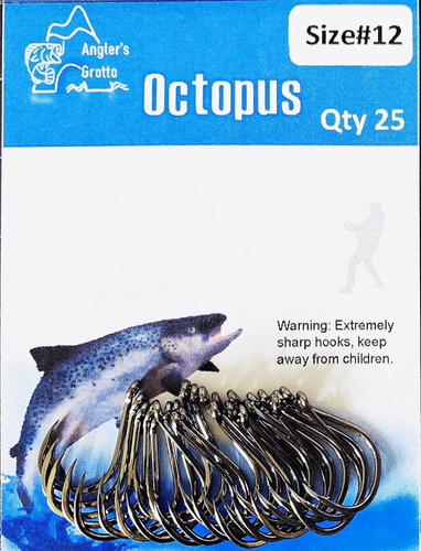 Angler's Grotto Octopus Hook | 25/50 Count Per Pack | Fre