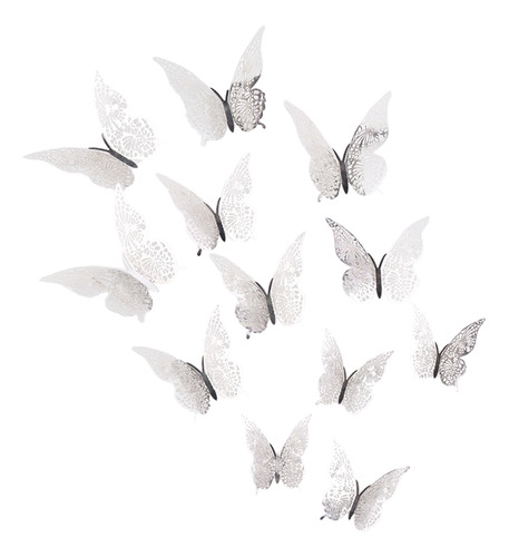 12 Pegatinas De Pared Con Mariposas En 3d Para Decoración Ar