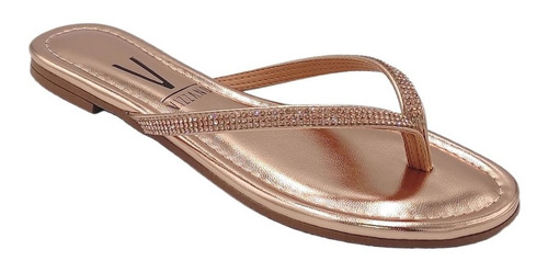 Imagem 2 de 5 de Rasteira Vizzano 6371100 Metalizada Chinelo + Super Brinde