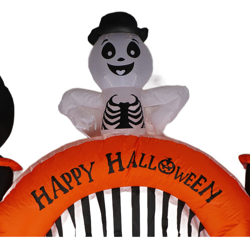 Arco Inflable Skull Ghost Led De 8 Pies Para Interiores Y Ex
