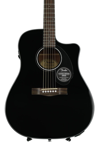 Imagen 3 de 3 de Guitarra electroacústica Fender Classic Design CD-60SCE black