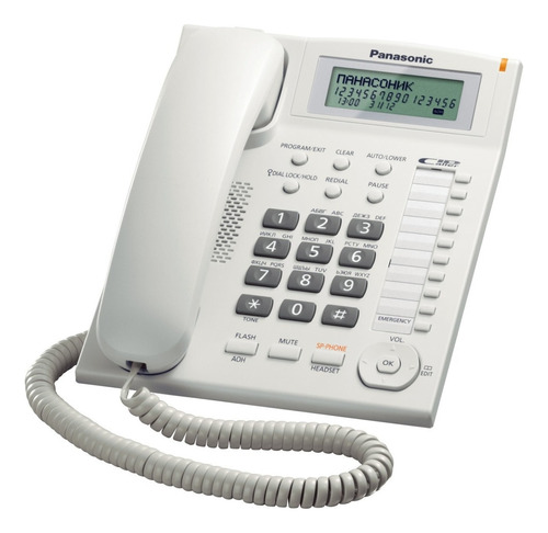 Teléfono Panasonic  KX-TS880W fijo - color blanco