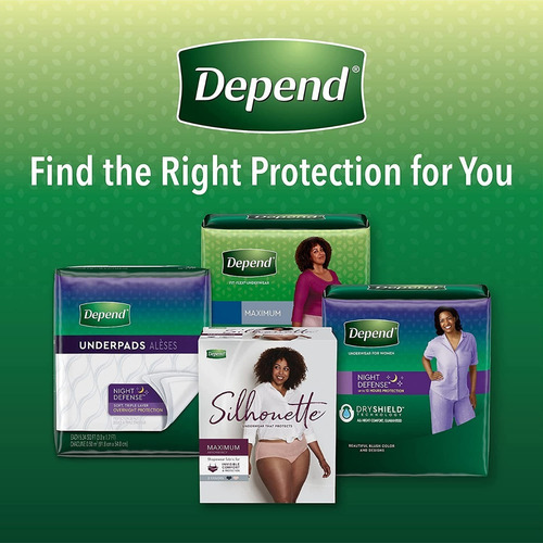 Depend Fit-flex Ropa Interior De Incontinencia Para Mujer M
