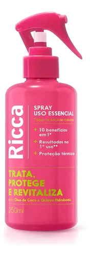 Spray Uso Essencial Os Tipos De Cabelos Ricca 250ml