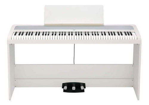 Piano digital Korg B2sp blanco de 88 teclas con muebles blancos