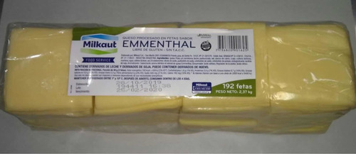 Queso Procesado En Fetas Emmental Sin Tacc Milkaut X 500 G
