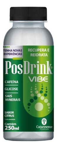Bebida Catarinense Pharma Pós Drink Vibe sabor Citrus 250ml recupera e reidrata