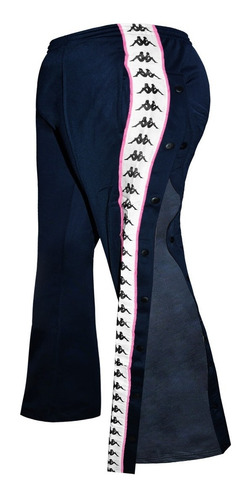 Pantalon Kappa Banda Wastoria Snaps Moda Con Botones Navy