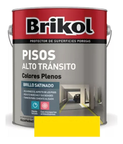 Brikol Pintura Pisos Alto Tránsito 4l Antideslizante Colores