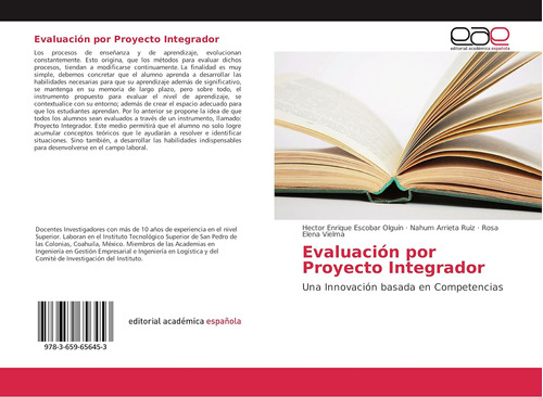 Libro: Evaluación Por Proyecto Integrador: Una Innovación En