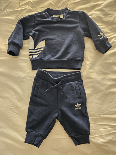 Conjunto Adidas Originals Bebe 3 A 6 Meses Importado Perfect Azul Marino 3-6 M (Usado)