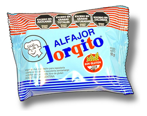 Alfajor Jorgito Alfajor SIN TACC dulce de leche sin TACC 50 g pack x 10
