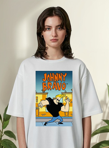 Remera Johnny Bravo Portada Aesthetc Personalizada Unisex