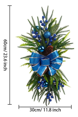 Guirnalda Navideña Artificial, Accesorios Para Fotos, Azul