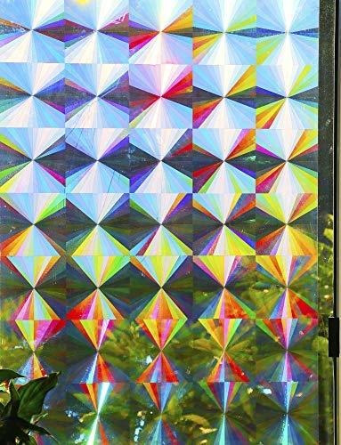 Ventana Decorativa Película Holográfica Prismático De Vidrio