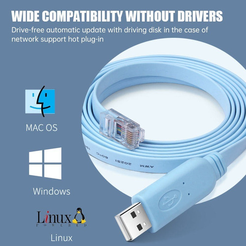 Cable Rj45 Macho A Usb Hembra Consola Cisco Ethernet Cat E5