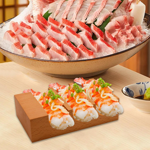 Wood Sushi Tacos Soporte De Sushi Rollo Hand Marrón Claro