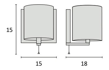 Imagen 2 de 4 de Aplique De Pared Dabor Ovo Tulipa Opal Con Interruptor /nexo