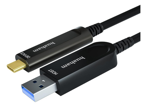 Cable De Fibra Optica Huaham Usb A A Usb C De 15 M/50 Pie...