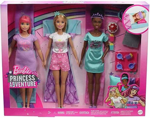 Barbie Princess Adventure Festa Do Pijama Com Amigas Mattel