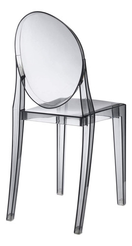 Lexmod Casper Silla De Comedor Policarbonato Humo Diseño De La Tela Color De La Estructura De La Silla Color Del Asiento