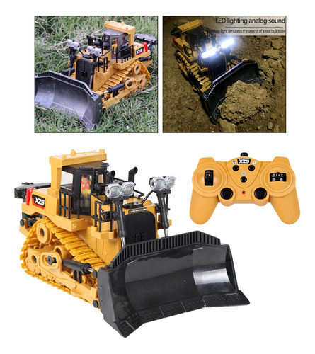 9ch Radio Control Bulldozer Luz Y Sonido Ingeniería Coche