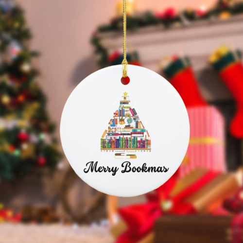 3 Adorno Para De Navidad Con Forma De Libro, Colgante Para E