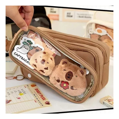 Gra Estuche Para Lápices Capibala, Desmontable, Con Capa