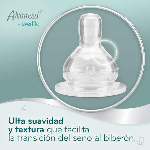 Evenflo, Mamila Anticólicos Flujo Lento Cuello Estándar 2 Pz