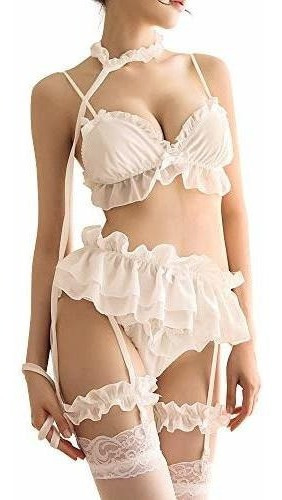 Mujer Sexy Cosplay Lencería Conjunto De Ruffle Bebé Muñeca