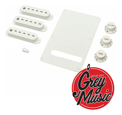 Kit Cool Parts Acces Wh Accesorios Para Stratocaster Blanco